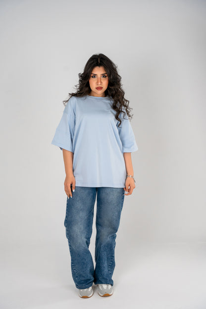 تي شيرت أزرق فاتح