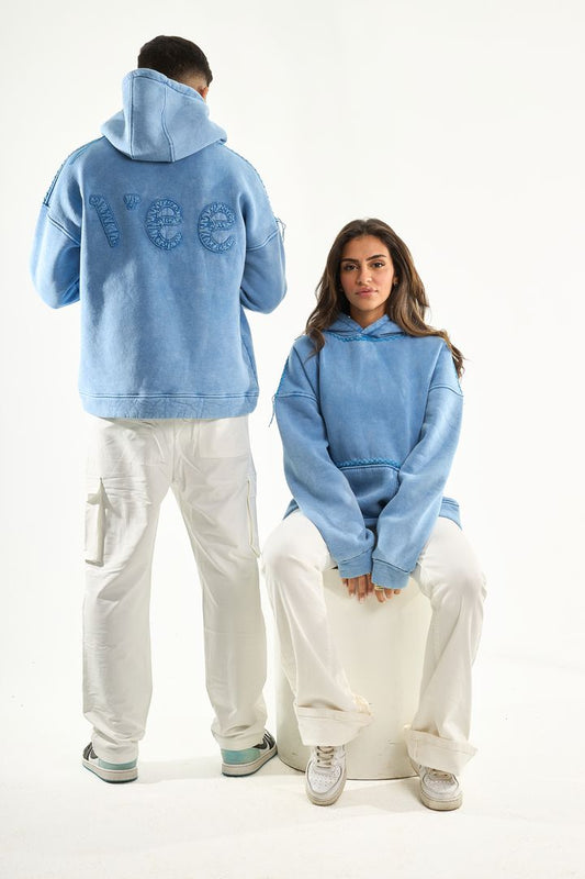 Baby blue wash hoodie (unisex)